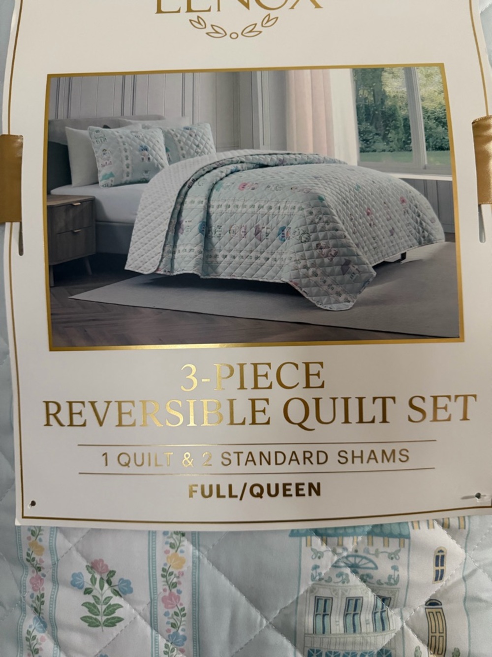 Lenox Spice Village Quilted Reversible 3-Piece Quilt Set - Picture 3 of 7